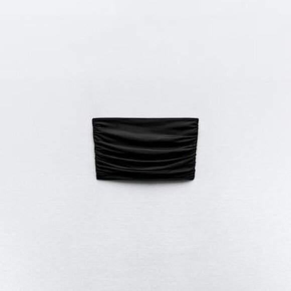 Zara Women Matching Polyamide - Flared Pants & Ruched Crop Top - Medium - Picture 2 of 9